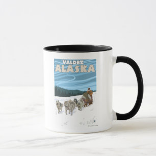 Mug Scène de traînée de chien - Valdez, Alaska