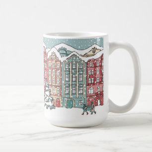 Mug Scène de ville d'hiver