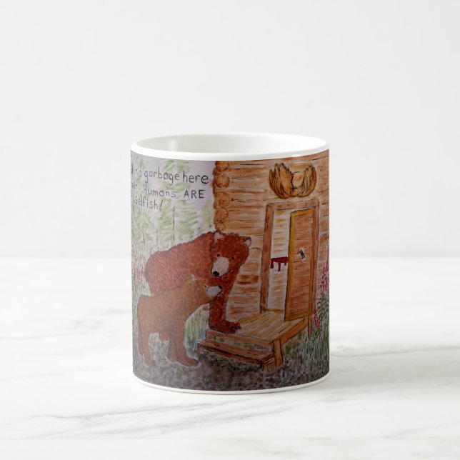 Mug Scène d'ours humoristique (Centre)