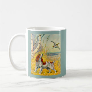 Mug scène forestière avec chien et oiseau