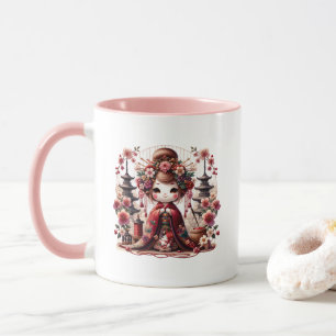 Mug Scène japonaise de Geisha mignonne