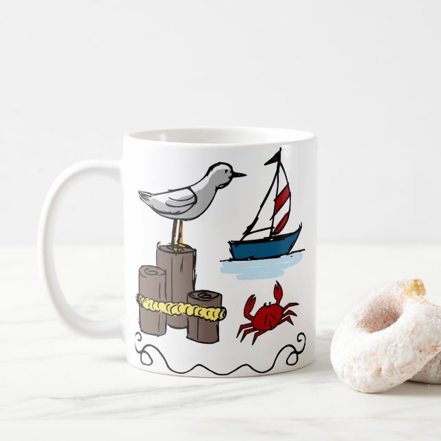 Mug Scène nautique (Avec donut)