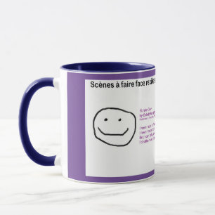 Mug Scènes à faire face récite de la poésie — Vache po