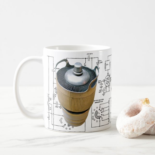 Mug Schéma du tube de transmission en céramique (Avec donut)