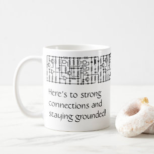 Mug Schéma noir et blanc Musique personnalisée