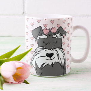 Mug Schnauzer coeurs mignons