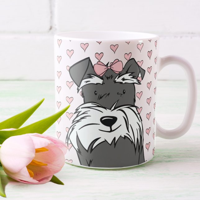Mug Schnauzer coeurs mignons (Créateur téléchargé)