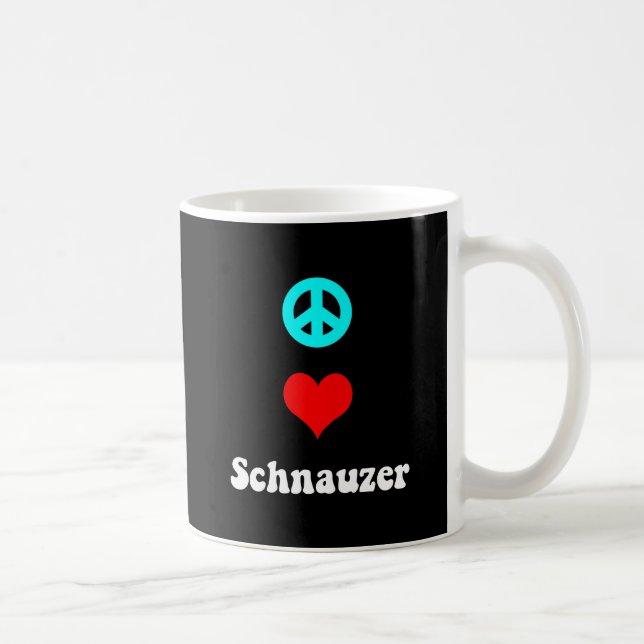 Mug Schnauzer d'amour de paix (Droite)