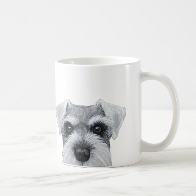 Mug Schnauzer de sel et de poivre, gris, original par (Droite)