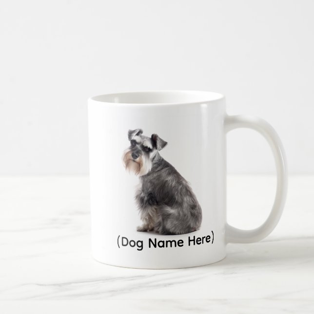 Mug Schnauzer personnalisé « C'est moi qui commande » (Droite)