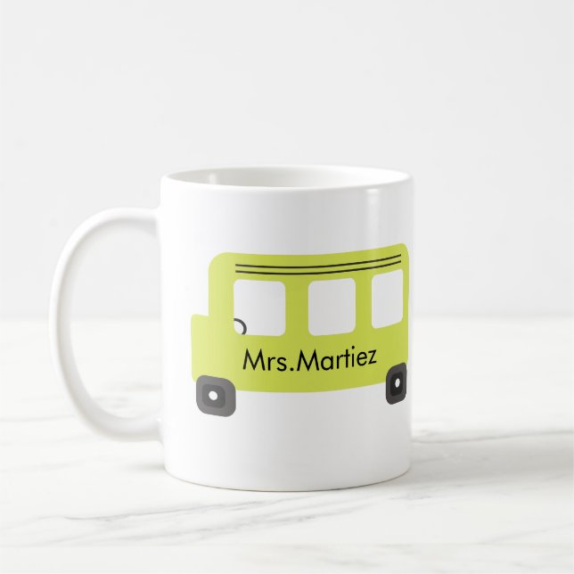 Mug School Bus Driver Yellow Bus Teacher (Gauche)