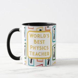Mug Schrödinger's Cat Mid Century Moderne multicolore