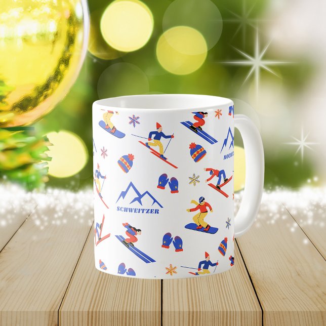 Mug Schweitzer Mountain Idaho Motif de snowboard (Schweitzer Mountain Idaho ski snowboard winter snow vacation christmas holidays mug)