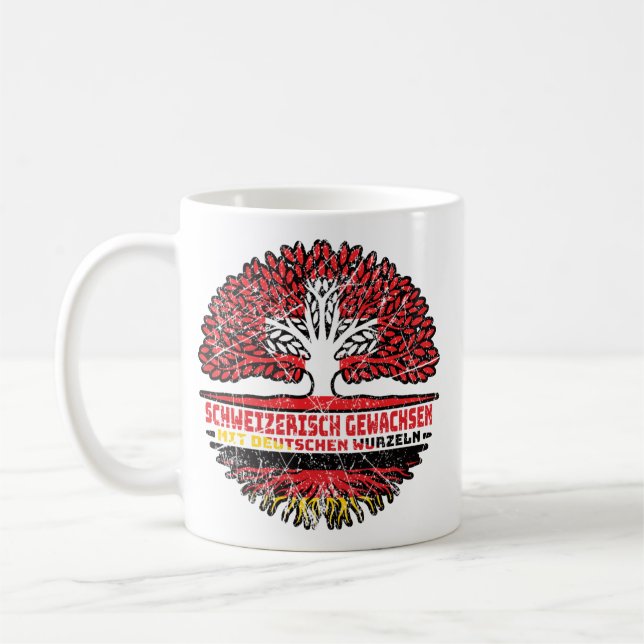Mug Schweiz Schweizer Deutsch Deutschland Baum Wurzel (Gauche)