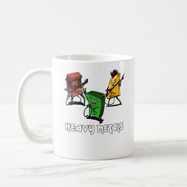 Mug Science Chimie Métaux lourds Geek Nerd (Gauche)