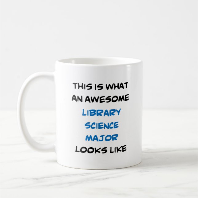 Mug science de bibliothèque majeure, génial (Gauche)