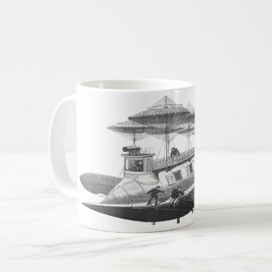 Mug Science-fiction Steampunk vintage éclipse de dirig