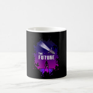 Mug Science-Fiction Ufo Alien Spatial Rocket Drôle Cad