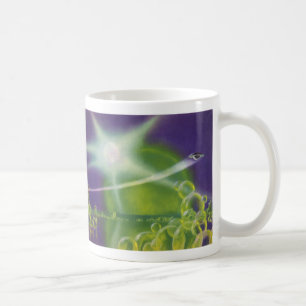 Mug Science-fiction vintage bulles de planète verte Sc