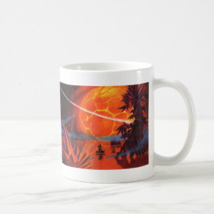 Mug Science-fiction vintage, Feu de feu Sci Fi Planète