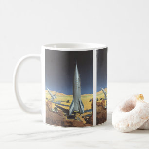 Mug Science-fiction vintage Planète désertique avec ro