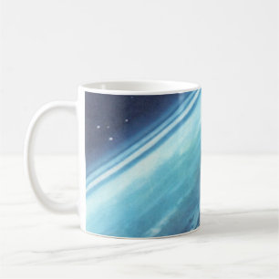 Mug Science-fiction vintage, Terre la nuit avec des ét