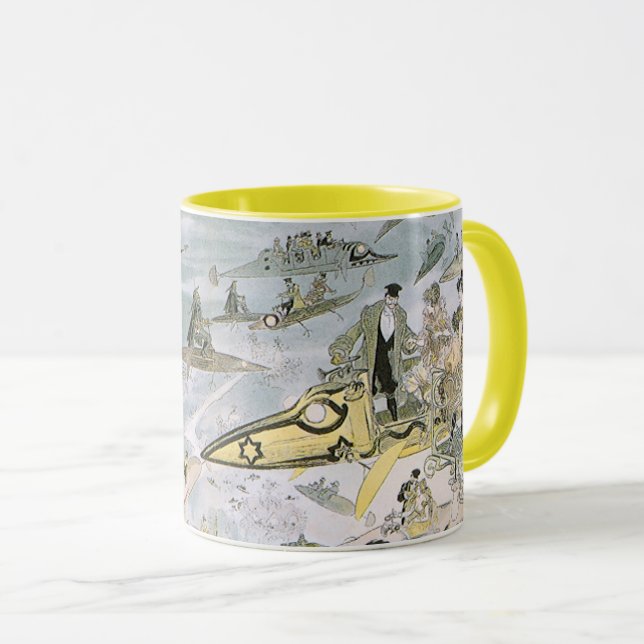Mug Science-Fiction vintage Voitures futuristes, Taxi  (Devant droit)