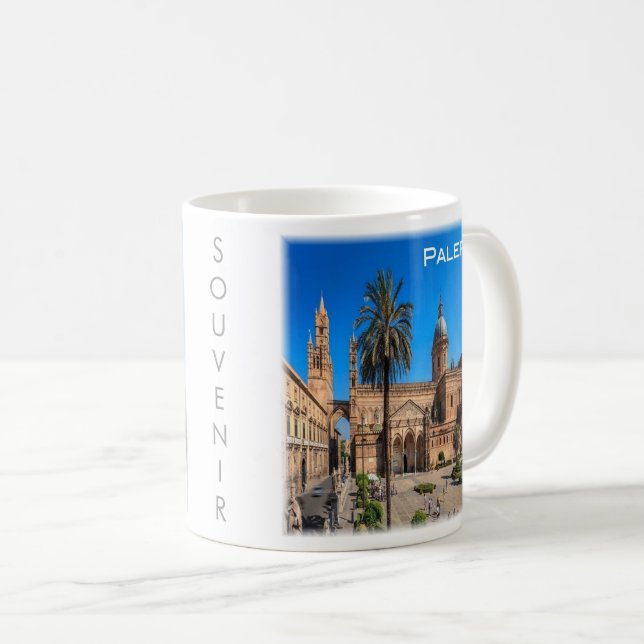 Mug SCL030 PALERMO, Panorama, Sicile, Italie, (Devant droit)