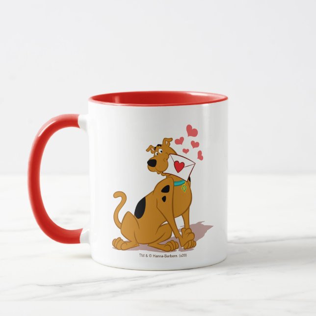 Mug Scooby-Doo - Tenue de l'enveloppe Valentine (Gauche)