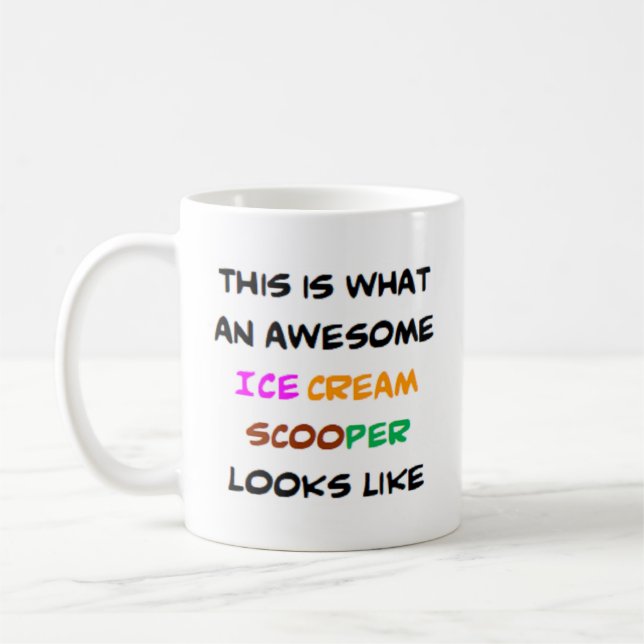 Mug scooper de crème glacée, génial (Gauche)