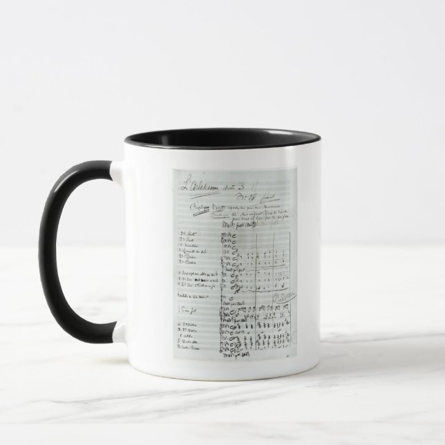 Mug Score manuscrit de la Loi III (Gauche)