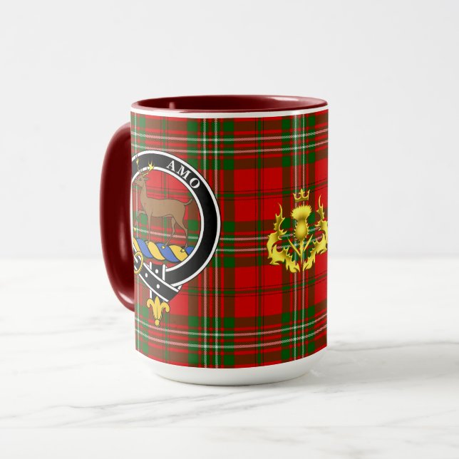Mug Scott Clan Badge & Tartan (Devant gauche)