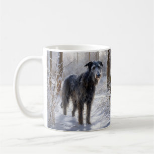 Mug Scottish Deerhound Laissez-le neiger Noël