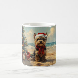 Mug Scottish Terrier Dog Christmas Vintage Beach