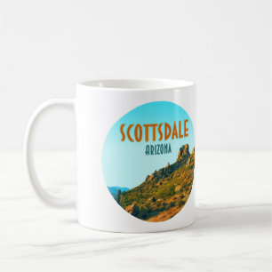 Mug Scottsdale Arizona Cactus et Mountain Vintage