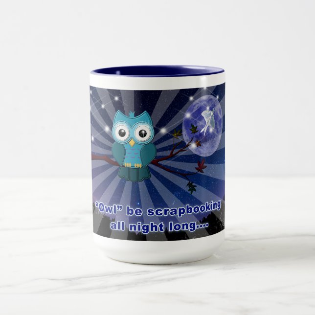 Mug Scrapbookers "Owl Retire Toute La Nuit" (Centre)