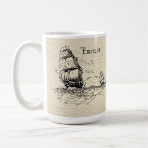 Mug Scrimshaw Design voilier