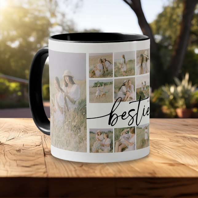 Mug Script Besties Photo Collage Personalized (Créateur téléchargé)