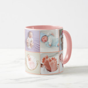 Mug Script de collage photo pour la première année de