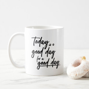 Mug Script de typographie noire moderne Aujourd'hui es