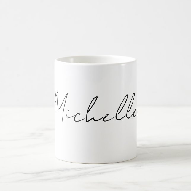 Mug Script élégant et classique Ajouter votre nom (Centre)