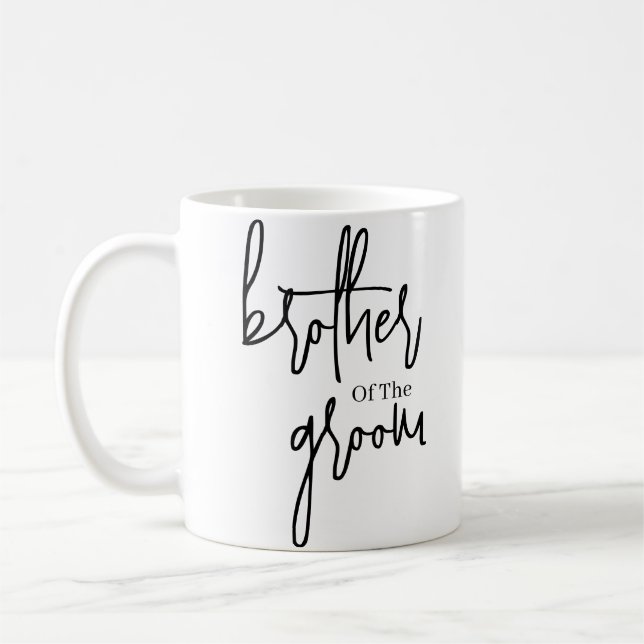 Mug Script Frère noir du marié mariage Café (Gauche)