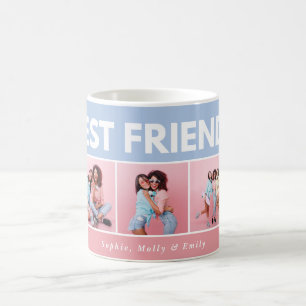 Mug Script girly multi photo moderne à la mode meilleu