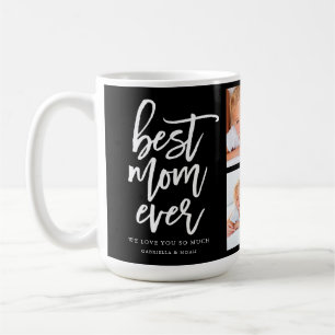 Mug Script manuscrit Best Mom Ever Photo Collage
