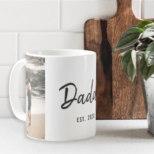 Mug Script moderne Daddy Est. Photo fête des pères