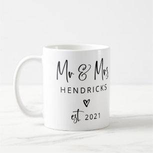 Mug Script moderne   M. et Mme Mariage Fondée