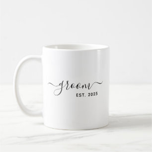 Mug script moderne minimaliste élégant Groom
