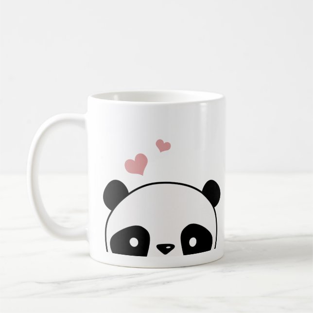 Mug Script Monogramme Panda Cute (Gauche)
