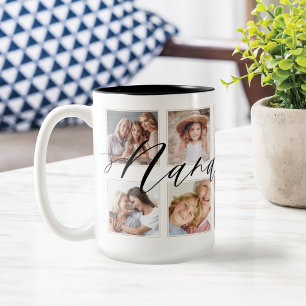Mug Script Nana moderne   Collage photo pour petits en