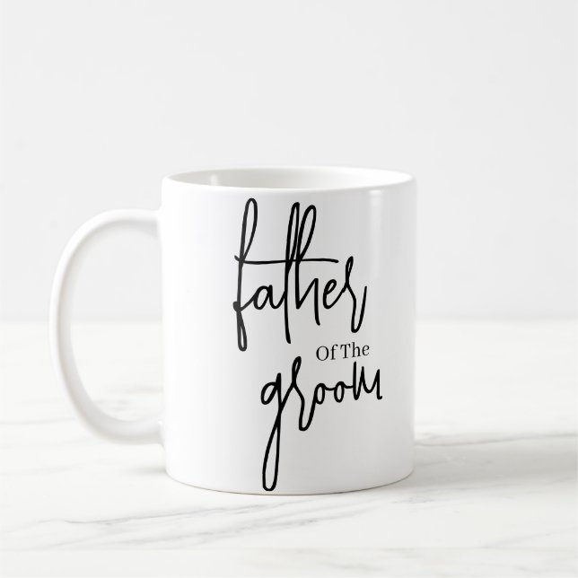 Mug Script Noir père du marié mariage Café (Gauche)